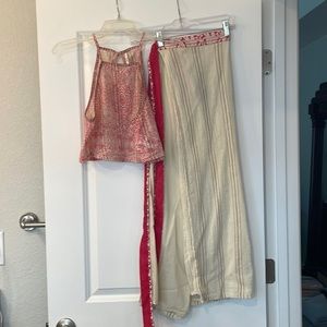 Stunning Free People crop top/wrap skirt set. Excellent condition.